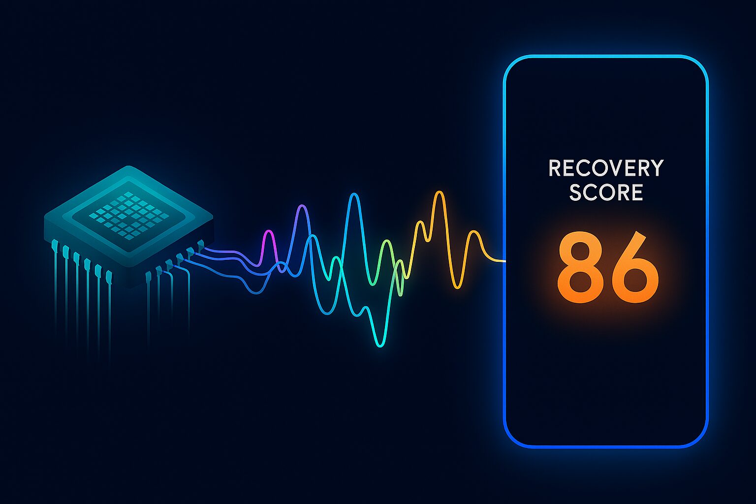 Scientific diagram showing data flowing from a sensor to a digital screen